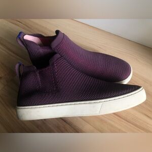 Rothy's Burgundy High Top Slip-On Sneakers